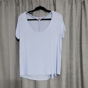 Light blue top